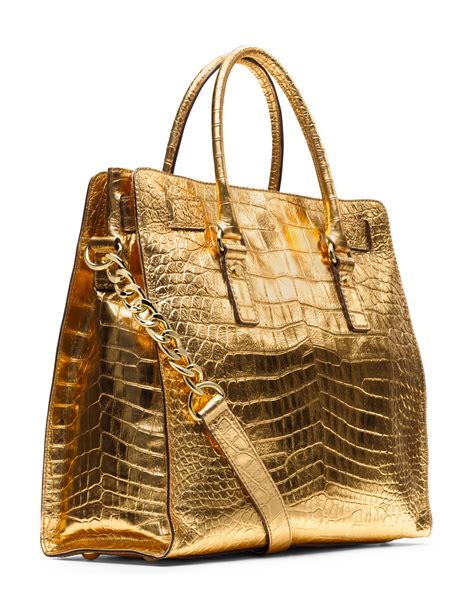 michael kors gold kette|michael kors large gold tote.